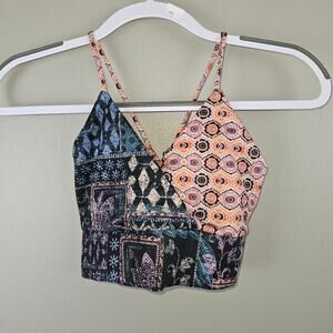 Daily Practice By Anthropologie Abstract Sports Bra Size Small